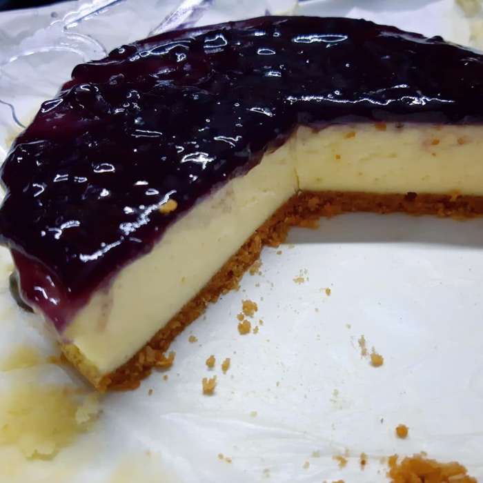 resepi blueberry cheesecake