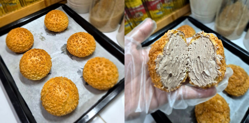 Japanese Cream Puff Inti Krim Coklat, Resipi Gebu Kemain!