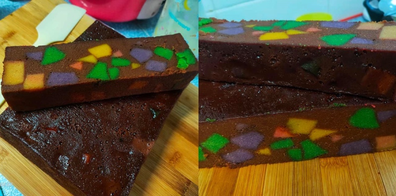 Kek Batu Marmar Paling Cantik, Gebu & Lembut Yang Cukup Sempurna