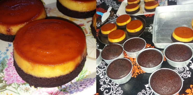 Kek Coklat Puding Karamel Versi Kukus, 'Moist' Sampai Cair Di Mulut