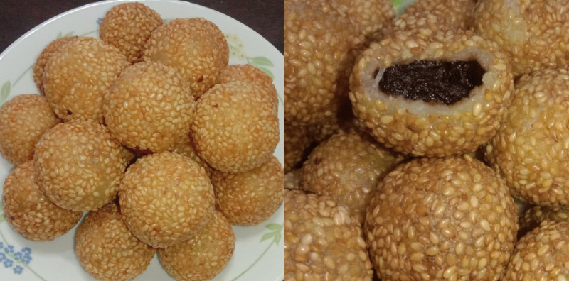 Kuih Bom Bijan Inti Kacang Merah, Dijamin Tak Meletup Bila Goreng!