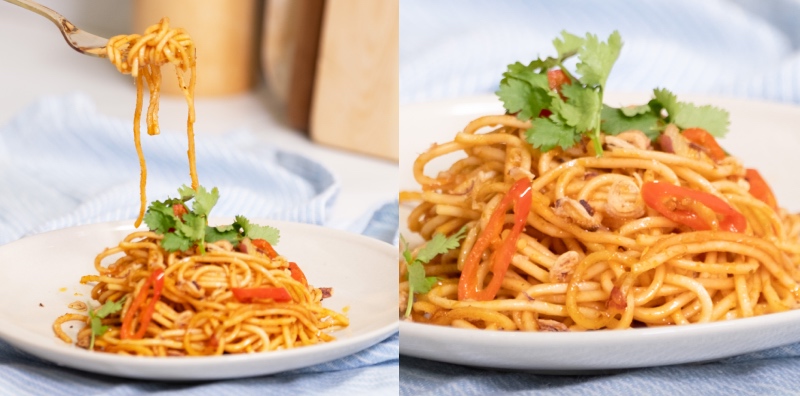 Mee Goreng Tomyam Versi Campak-Campak, Sesuai Buat Untuk Sahur