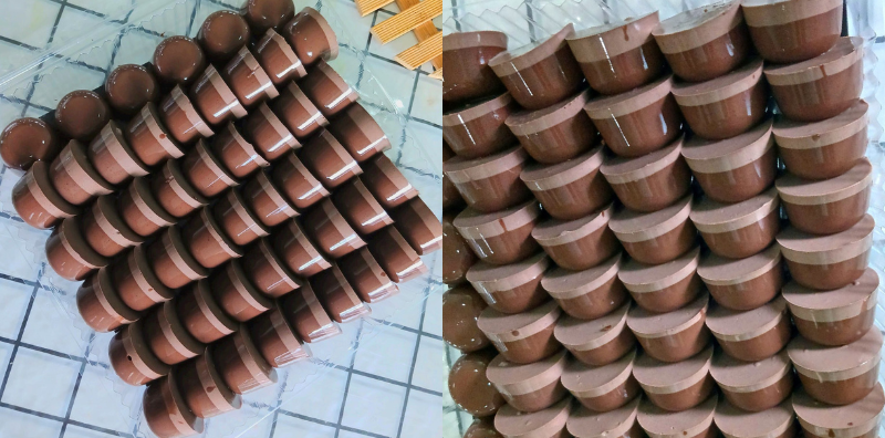 Puding Coklat Susu Guna Acuan Lompang, Lembut Elok & Tak Berair