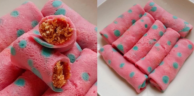 Resepi Ketayap Polkadot, Campur 'Ini' Dapat Warna Pastel Menarik!