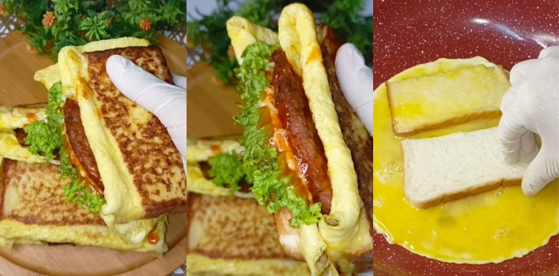 Resepi Sandwich Burger Guna Roti Gardenia, Ringkas Dan Cepat Siap!