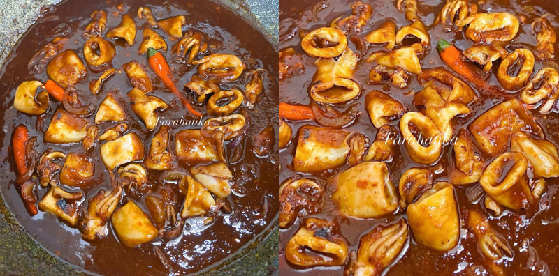 Sotong Masak Kicap Pedas 'Gebu' Elok, Tak Kecut & Tak Liat!